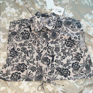 Scanlan Theodore Parachute Floral Crop Shirt Size 12AU, Size 8 US NWT